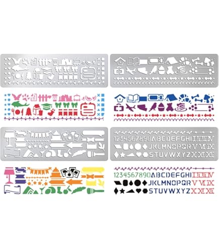 UNICRAFTALE Metalen stencil Letters Nummer Stencils voor Craft Houtbranden Roestvrij Staal Herbruikbare Schilderen Sjablonen Alfabet Sjablonen voor Carving Bladwijzer Tekening Scrapbooking Muur Decor