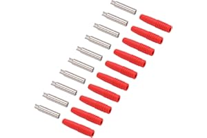 CERLINGWEE Accoppiatore per Spina a Banana, Spina a Banana Femmina da 2 mm di precisione isolata per apparecchiature di Prova(Rosso)