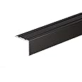 SELF-Adhesive ANODISED Aluminium Anti Non Slip Stair Edge Nosing Trim 900mm x 25mm x 20mm A36 Black
