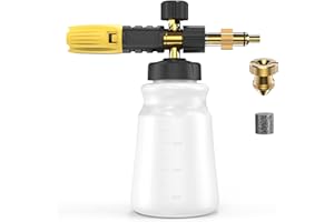 OHAYORI Snow Foam Lance Compatible with LAVOR/Parkside/Spear and Jackson Pressure Washer, Adjustable Car Washer Sprayer, 1L Foam Cannon Bottle Soap Dispenser with Upgraded Nozzle