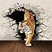 Produktbild Tapeten Wandbild Hintergrundbild Fototapetepapel De Parede Wandbild Dimensionale Tapete Moderne Kurze Sofa Schlafzimmer Wandbild Rhino Tiger 3D Wandbilder Tapete, 430 * 300Cm