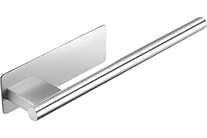 OETAMS Porta Asciugamani Bagno Adesivo, Portasciugamani Adesivo Bagno, Porta Salviette da parete per Cucina in Acciaio Inox, Argento, 22CM