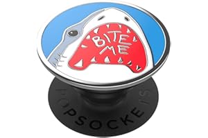 PopSockets PopGrip - Soporte y Agarre para Teléfonos Móviles y Tablets con un PopTop Intercambiable - Enamel Shark Bites