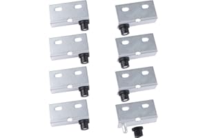UFURMATE Set di 4 cerniere a scomparsa, cerniere in ferro con perno per porte in legno a oscillazione libera (zincate)