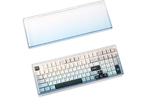 YUNZII Tastatur-Schutzhülle aus transparentem Acryl, mit staubdichter, wasserdichter Anti-Schlag-Anti-Katzen-Schutzhülle für 65 %, 75 % Layout, 84 Tasten, 98 Tasten (98 oder 100 Tastengrößen, blau)
