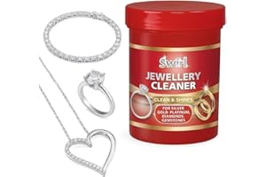 JKG Jewellery Cleaner Solution Liquid 145ml – Cleaning Fluid for Gold Silver Platinum Diamonds Gemstones - Deep Clean Earrings Rings Watches & Costume Jewellery – Removes Dirt Oils Grime, Safe & Effective