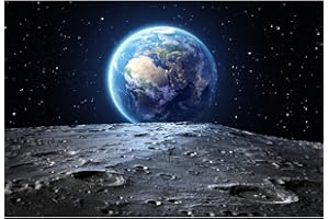 Aoihrraan 1,5x1m Spazio Esterno Sfondo Luna Superficie Terra Pianeta Notte Cielo Stellato Fotografia Sfondo Ragazzo Compleanno Decorazione Baby Shower Bambini Astronauta Ritratto Puntelli Foto