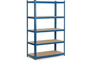Humberg 4842 kraftig hylla med 5 hyllor av MDF 150 x 75 x 30 cm