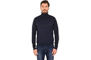 CIABALÙ Dolcevita Uomo in Cashmere Maglione Collo Alto Maglia Manica Lunga Maglioncino Caldo
