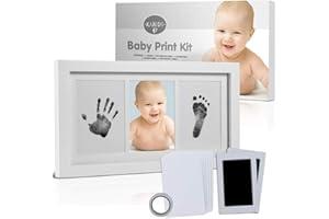 Kit d'Empreintes de Mains et Pieds de Bébé avec Boîte Cadeau-puericulture bébé-cadeau naissance fille garcon-empreintes bébé