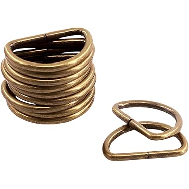 15 Anelli A D In Metallo Resistenti 1,5 Cm Per Cucito E Artigianato: Fibbie Per Borse E Accessori In Pelle - 2