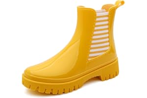 Jesindr Stivali Pioggia Donna, Antiscivolo Da Pioggia Leggere Comode Shorty Boots