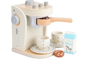 New Classic Toys 10705 Kaffeemaschine, 3 Jahre to 9 Jahre, Weiß, Weis
