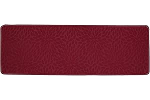 CASATESSILE CASA Tessile, Ariel -Tappeto Cucina Made in Italy, Antiscivolo, Lavabile - Passatoia Cucina - Larghezza 50 cm, Lunghezza 340 cm - Bordeaux