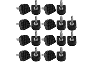 Reccisokz Tapas de Tacón Alto Reparación de Zapato Clavijas de Reemplazo de Zapatos, 8, 9, 10, 11 y 12 mm, Forma de U, Negro (10 Pares)