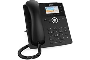 Snom D717 IP Telefon, SIP Tischtelefon (3 selbstbeschriftende Funktionstasten, hochauflösendes Farb-TFT-Display, integrierter Lichtsensor, PoE IEEE 802.3af), Schwarz, 00004397