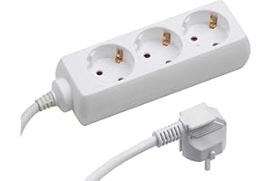 Meister Steckdosenleiste 3-fach - 5 m Kabel - weiß - Kunststoffleitung - IP20 Innenbereich / Steckerleiste / Mehrfachsteckdose / Tischsteckdose / Tido 3-fach / 7430250