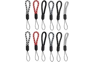 Tadipri Correa de muñeca pequeña, 12 piezas ajustable, correa de nailon para dedo, correa de dedo portátil, correa de mano para teléfono celular, cámara, llaves, unidades flash USB