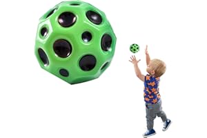 NEERIX Moon Ball, Jump Ball, Mini Bouncing Ball Toy, Mehrfarbig Space Sprungball, Space Jump Ball Moon Ball, Super High Bouncing Lightweight Springen Ball, Space Ball Für Kids Party Gift (Grün)