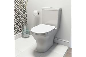 ORCHARD BATHROOMS Orchard Derwent Round Compact Close coupled Toilet with Luxury Slim Soft Close seat - White Close coupled Toilet, Round Close coupled Toilets, Toilets