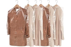 BEISHIDA 20 Stücke 120 cm Kunststoff Kleidersack Chemische Reinigung Taschen Klare Plastiktüte Chemische Reinigung Wäschesäcke Kleidung Abdeckung Kleidung Aufbewahrung Für Lange Kleider Rock Mantel