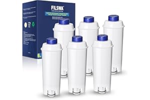 Filswa Delonghi Wasserfilter Ersatz für Kaffeevollautomaten, Kompatibel mit ECAM-Serie, Dinamica, Magnifica & Magnifica S/Evo, ETAM Autentica, Eletta Explorer, Prima Donna, Rivelia, Esam, DLSC002