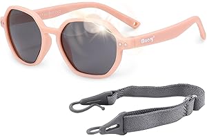 Maesy Gafas de Sol para Bebé y Niño, 1-3 Años, Protección Polarizada UV400, Montura Flexible y Blanda, Cinta Elástica Ajustable, Gafas de Sol Seguras y Cómodas para Niños, Yana