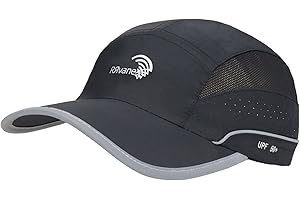 RRvane Running Cap UPF50+ Quick Dry Outdoor Sports Hat Reflective Lightweight Unstructured Baseball Cap for Men Women