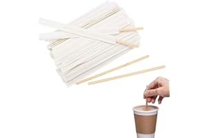 AVILIA 1000 paletas de café de madera Garantino de 9 cm. Palitos de café desechables para mezclar café, capuchinos o infusiones, selladas, ecológicas, 100%