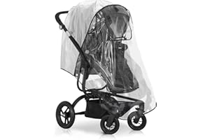 JIUJUDA9 Universal Rain Cover for Pushchair Transparent, Universal Stroller Rain Cover with Window, Waterproof Pram Raincover for Pushchair Prams Baby Stroller Buggy Covers, Protect from Dust Sun Snow