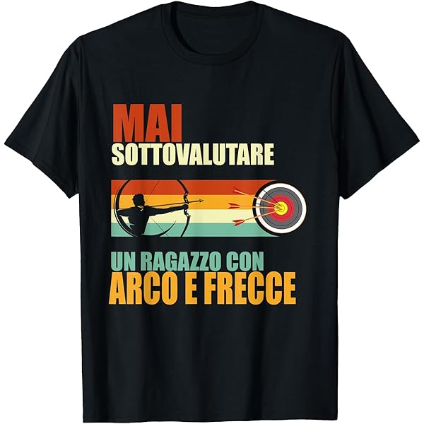 Camicia Con Arco E Frecce, Regalo Vintage Per Arciere, T-shirt In Cotone Per Tiro Con L'arco Retrò - Italia