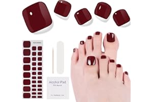 DUKASOU Strisce di Gel per Piedi Semi-Indurenti, 32 Unghie Gel Adesive UV Pezzi di Adesivi per Smalto per Piedi MAdesivi per Unghie in Gel Adesivi per Smalto per Unghie per Donne e Ragazze