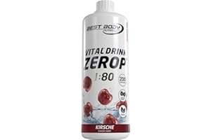 ‎BEST BODY NUTRITION Best Body Nutrition Vital Drink ZEROP® - Kirsche, Original Getränkekonzentrat - Sirup - zuckerfrei, 1:80 ergibt 80 Liter Fertiggetränk, 1000 ml