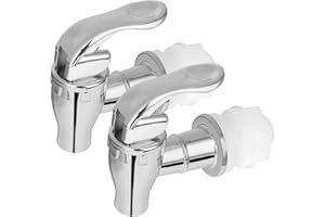 Bewudy 2 pcs distributeur de boissons robinet, distributeur d'eau de remplacement robinet de remplacement adapté aux boissons froides et chaudes café jus de fruits distributeur d'eau Faucet (argent)