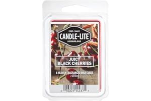 ‎CANDLE-LITE CANDLE-LITE Duftwachs für Duftlampe | Duftwachs Kirsche | Fruchtiger Kirschen Duft | Juicy Black Cherries (56g) | Raumduft | 6 Duftwachswürfel | Wax Melts