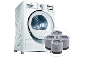 Moocuca 4 Pièces Anti Vibration Machine a Laver, Patin anti Vibration Lave Linge pour la Réduction du Bruit, Tapis Anti Vibration Machine a Laver pour Empêcher le Mouvement, Pied Machine a Laver (6)