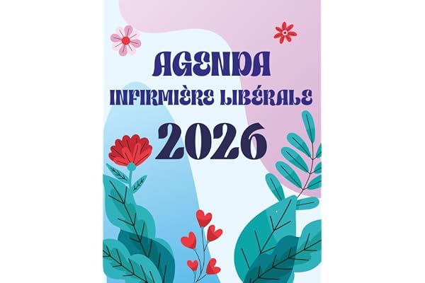 Agenda Infirmière Libérale: Organisateur de tournée journalier, Grand format, 1 jour par page de 5h à 22h45 avec intervalle de 15 min,+ km + CA et bilan mensuel