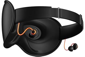 TAOPODO 100% Blackout Sleep Mask 45dB Noise Cancelling for Women & Men, Zero Eye Pressure Eye Mask for Side Sleeper, 3D Cutout Eye Movement Friendly, Adjustable Nose Bridge, Soft & Comfortable for Nap/Travel