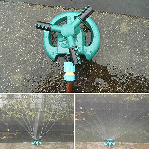 SOLEDI Garten Rasensprinkler Garden Sprinklers 3 Arm Rotary 360 Grad Drehung 26ft-32,8ft Spray Entfernung - 7