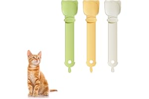 RILYSUN Dispensatori Multifunzionali per Gatti: Forma Testa di Gatto, Paste, Snack & Cibo Umido (3pcs)