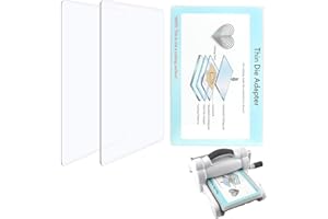 OTCRAFT Lot de 3 tampons de découpe standard et adaptateur fin pour machine de découpe pour machine de découpe ; plaques de découpe en polycarbonate transparent pour bricolage, scrapbooking, travaux