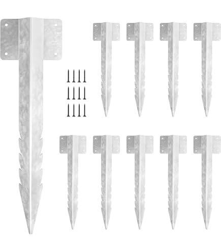 Supports De Traverse De Chemin De Fer Métalliques - Lot De 20, Longueur 25,5 Cm, Avec 80 Vis - Pour Bordures De Jardin, Plates-bandes