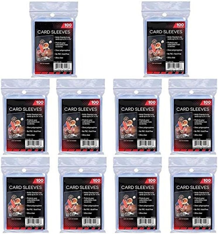 Ultra Pro Standard Regular Soft 1000 Stück Penny Kartenfolien Kartenhüllen Sleeves, aus Polypropylen (PP) - für Sammelkarten wie Pokemon Magic Sportkarten- Standardgröße, transparent
