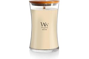 WoodWick candela grande profumata con stoppino scoppiettante | Vanilla Bean | Durata Fino a 130 Ore