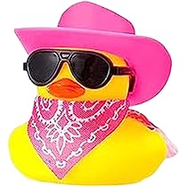 Paperella Gomma Cowboy Con Accessori | Giocattolo Da Bagno E Ornamento Per Auto - Foto 7