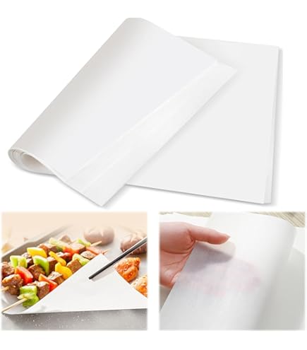 Tocnvoe - 100 Papier Emballage Alimentaire, 28x34cm, Carrés Noirs Blancs, Durable, Résistant à L