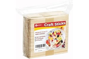 Apremont 200 Natural Lollipop Wooden Food Grade Craft Sticks - Ice Cream Lolly - Popsicle - 4.5 inch - Suit Crafting, Stirring, Paddle, Waxing, Mini Ice Pop Stick for DIY Kids Crafts