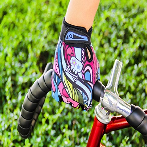 Amcool Herren Fahrradhandschuhe,Cool Vollfinger Draussen Sport Fäustlinge (M:Palm Breite 9.5cm/3.74″, Bunt) - 2