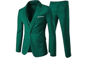 Allthemen Traje Suit Hombre 3 Piezas Chaqueta Chaleco pantalón Traje al Estilo Occidental