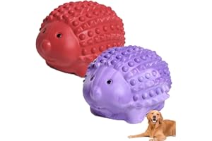Babezdog Juguete Masticable para Perros Pack de 2 Juguete Interactivo Chirriante para Masticadores Agresivos Juguete de Goma Natural Indestructible para Perros Grandes y Medianos
